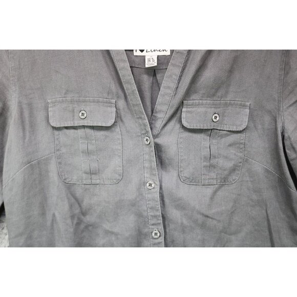 Malvin I Love Linen Button Up Shirt Dress-Size Small (6)-100% Linen-Lagenlook - Picture 4 of 12